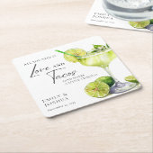 フィエスタマルガリータカップルシャワー スクエアペーパーコースター (アングル)