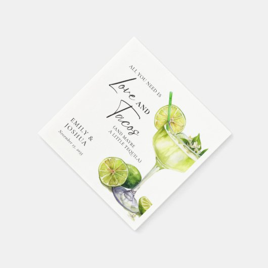 フィエスタマルガリータカップルシャワー スタンダードカクテルナプキン (角)