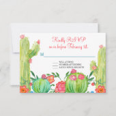 フィエスタマルガリータフローラサボットウェディングRSVP 招待状 (正面)