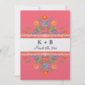 フィエスタマルガリータフローラサボートアートカップルシャワー 招待状 (裏面)