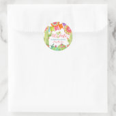 フィエスタマルガリータライムブライダルシャワーデザートサボテン ラウンドシール (バッグ)