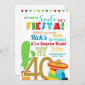 フィエスタマン/男性40歳の誕生日の招待状。invita 招待状 (正面/裏面)