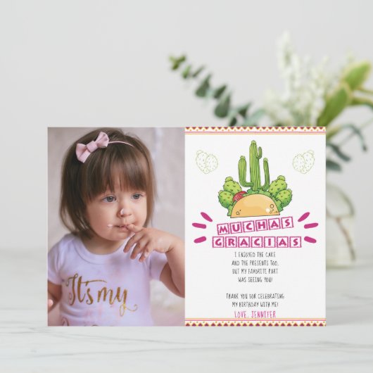 フィエスタムチャスグラシアスメキシコ誕生日 サンキューカード (スタンド正面)