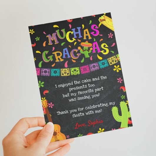 フィエスタムチャスグラシアス誕生日サンキューカード 招待状