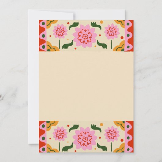 フィエスタメキシカラフルコフローラ結婚ズ 招待状 (裏面)