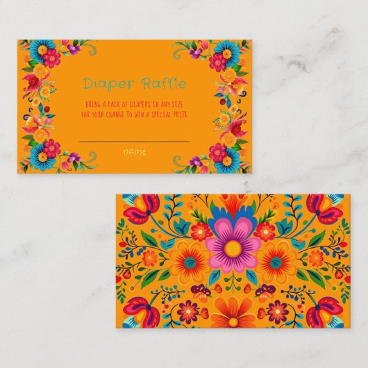 フィエスタメキシカンカラフルオムツラッフル 名刺 (正面/裏面)