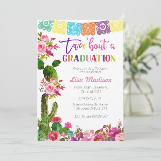 フィエスタメキシカン卒業パーティー招待状 招待状 (スタンド正面)