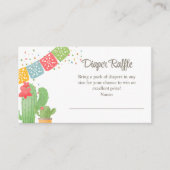 フィエスタメキシカーナサボベビーシャワーおむつラッフル エンクロージャーカード (正面)