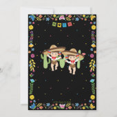 フィエスタメキシコかわいい双子ボーイズ双子ベビーシャワー 招待状 (裏面)