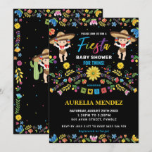 フィエスタメキシコかわいい双子ボーイズ双子ベビーシャワー