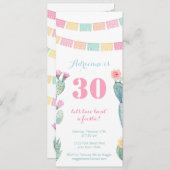 フィエスタメキシコのタコスの誕生日パーティーについて 招待状 (正面/裏面)