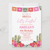 フィエスタメキシコの少女の誕生日 招待状 (正面)