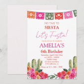 フィエスタメキシコの少女の誕生日 招待状 (正面/裏面)