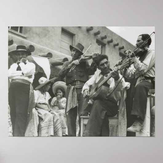 フィエスタメキシコアメリカミュージシャンタオスNM ポスター (正面)