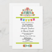 フィエスタメキシコウェディングパーティカラフル招待状 招待状 (正面/裏面)