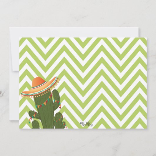 フィエスタメキシコカクタスソンブレロパーティー招待状 招待状 (裏面)