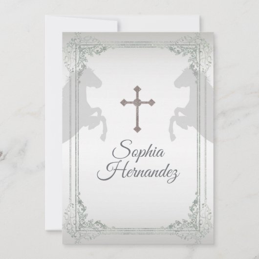 フィエスタメキシコガールシルバーバプテスマ&誕生日 招待状 (裏面)