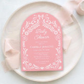 フィエスタメキシコガールベビーシャワーアーチ招待状 招待状