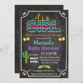 フィエスタメキシコガールベビーシャワー招待状 招待状 (正面/裏面)