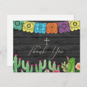 フィエスタメキシコサボテンサンキューカード サンキューカード (正面/裏面)