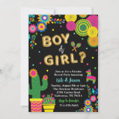 フィエスタメキシコテーマ性リビールパーティー 招待状 (正面)