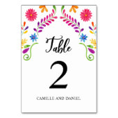 フィエスタメキシコテーマ結婚ズ テーブルナンバー (正面)