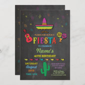 フィエスタメキシコハットメキシコバースデーパーティー招待状 招待状 (正面/裏面)