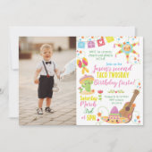 フィエスタメキシコピナタタコトゥオズデイ誕生日 招待状 (正面)