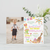 フィエスタメキシコピナタタコトゥオズデイ誕生日 招待状 (スタンド正面)