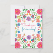 フィエスタメキシコフォーク水彩フローラ誕生日 サンキューカード (正面)