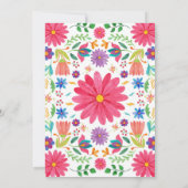 フィエスタメキシコフォーク水彩フローラ誕生日 招待状 (裏面)