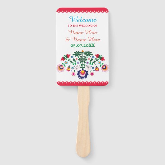 フィエスタメキシコフローラ結婚式 プログラムハンドファン ハンドファン (正面)