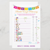 フィエスタメキシコブライダルシャワーゲームプリント (正面/裏面)