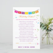 フィエスタメキシコブライダルシャワーゲームプリント (スタンド正面)