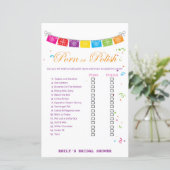 フィエスタメキシコブライダルシャワーゲームプリント (スタンド正面)