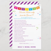 フィエスタメキシコブライダルシャワーゲームプリント (正面/裏面)