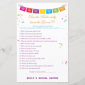 フィエスタメキシコブライダルシャワーゲームプリント (正面)