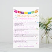 フィエスタメキシコブライダルシャワーゲームプリント (スタンド正面)