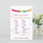 フィエスタメキシコブライダルシャワーゲームプリント (スタンド正面)