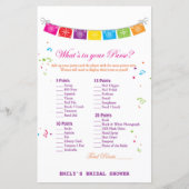 フィエスタメキシコブライダルシャワーゲームプリント (正面)