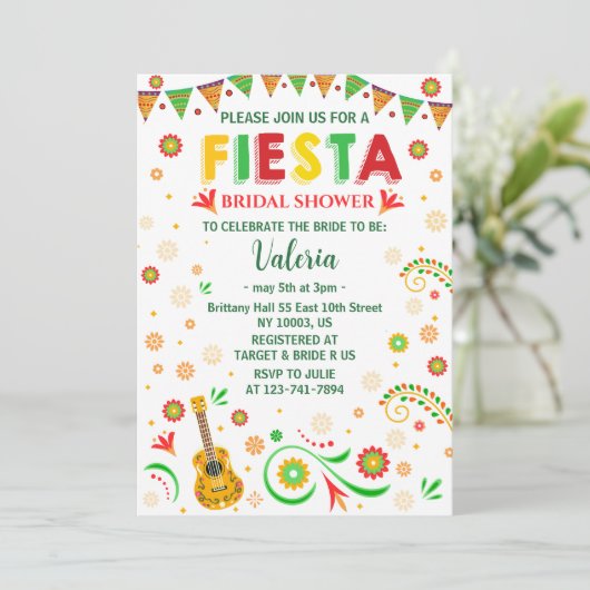 フィエスタメキシコブライダルシャワーシンコデマヨ 招待状 (スタンド正面)