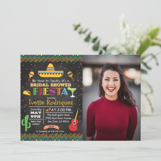 フィエスタメキシコブライダルシャワー写真招待状 招待状 (スタンド正面)