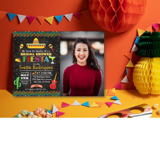 フィエスタメキシコブライダルシャワー写真招待状 招待状