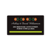 フィエスタメキシコプリント結婚住所 シール (正面)