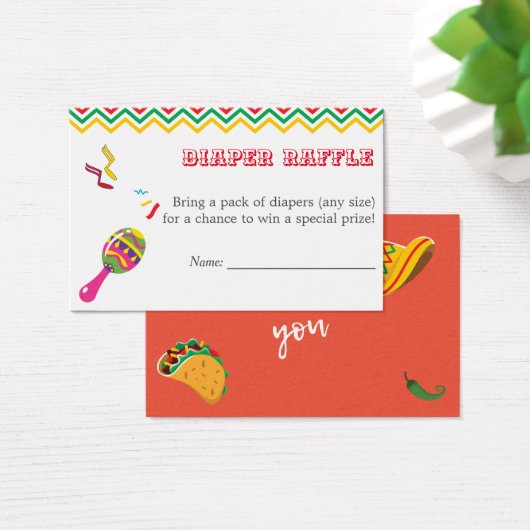 フィエスタメキシコベビーシャワーおむつラッフル (デスク)