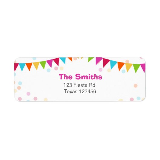 フィエスタメキシコ差出人住所ラベル ラベル (正面)