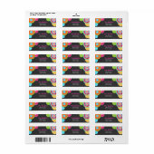 フィエスタメキシコ差出人住所ラベル ラベル (フルシート)