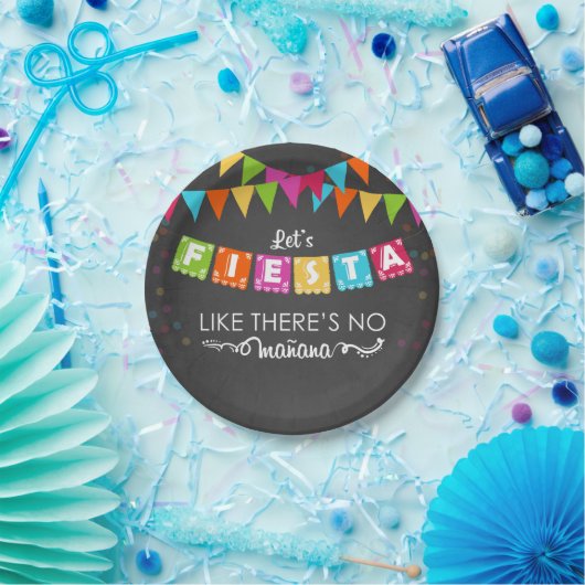 フィエスタメキシコ紙プレートパーティーマニアナ誕生日 ペーパープレート (パーティー)