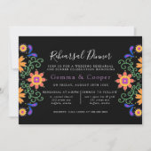 フィエスタメキシコ花模様リハーサルディナー 招待状 (正面)