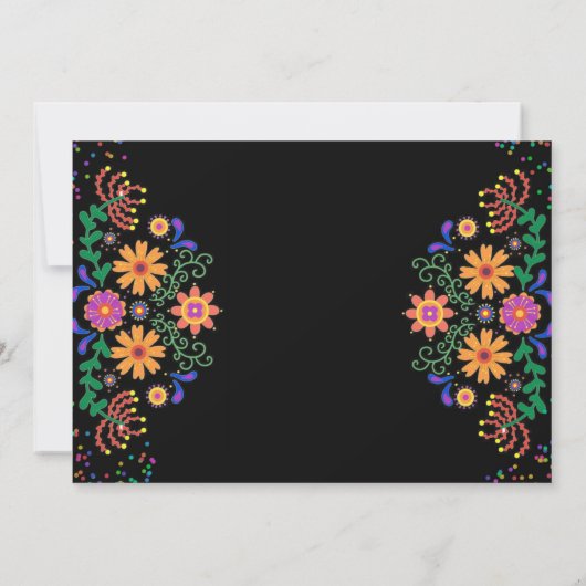 フィエスタメキシコ花模様リハーサルディナー 招待状 (裏面)